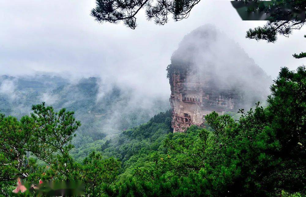 镜观陇原诗情画意的麦积烟雨