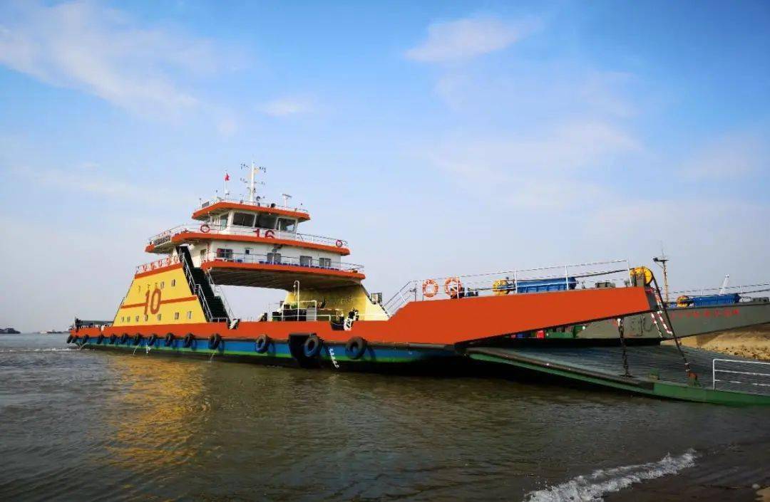 航行更安全江苏统一长江渡船着色标识