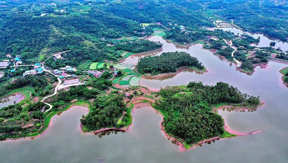 空中俯瞰重庆永川"千岛湖",壮阔的醉人风景