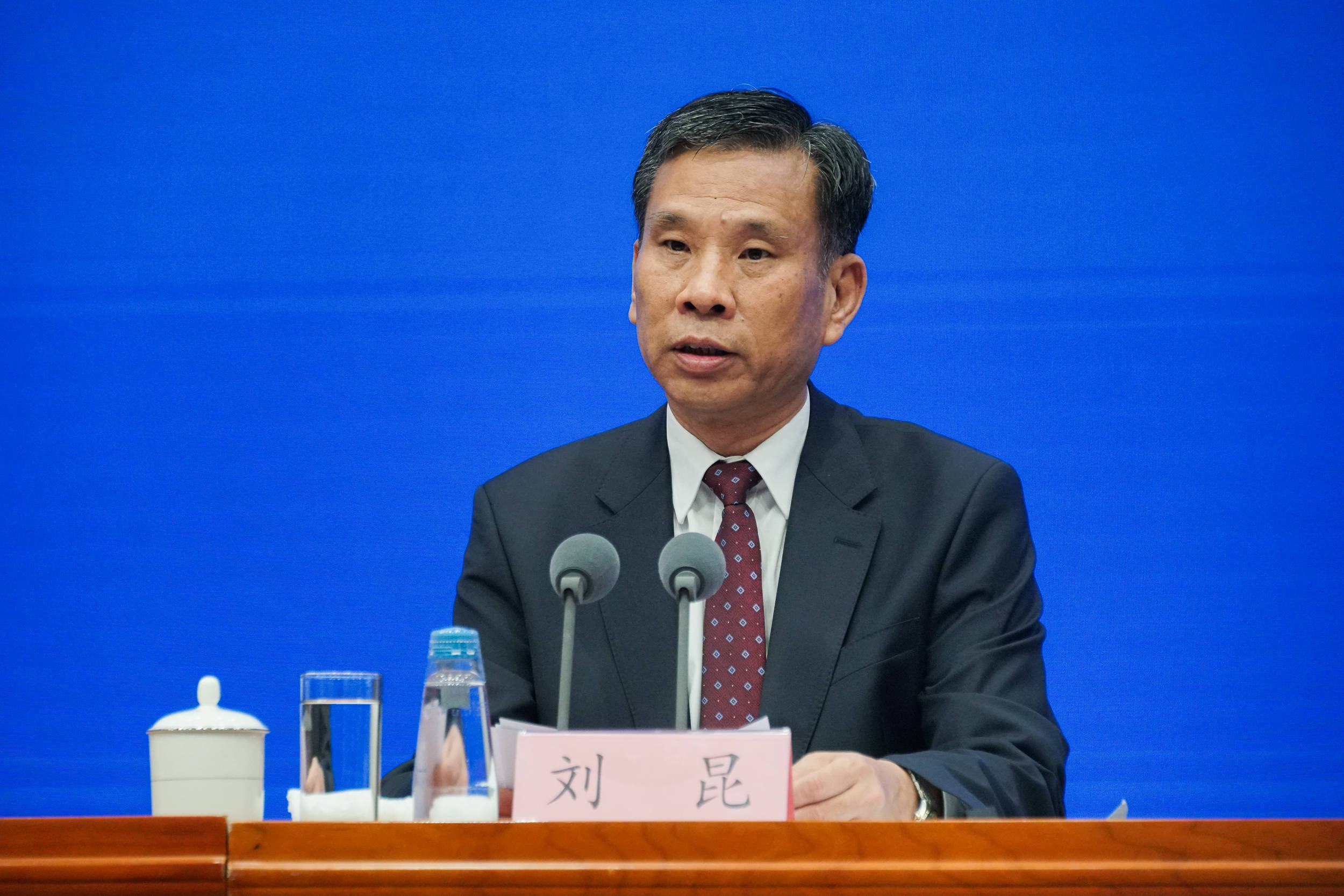 财政部部长刘昆 澎湃新闻记者 周頔 摄