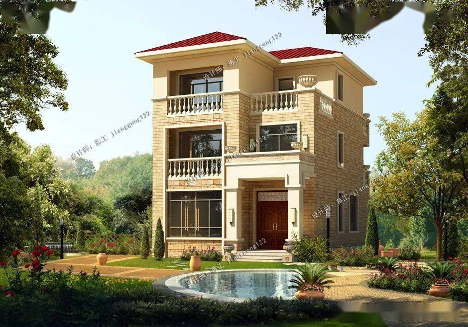 5款小户型三层别墅9米12米第1款设计就非常棒