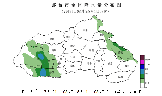 6毫米,25毫米以上7站出現在信都區,沙河,最大信都區塔西村49.5毫米.