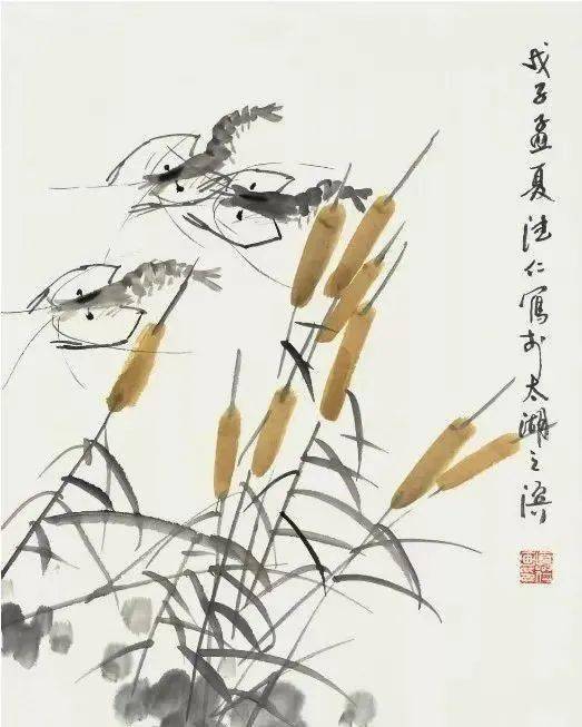 20幅写意鱼虾临摹范画解析