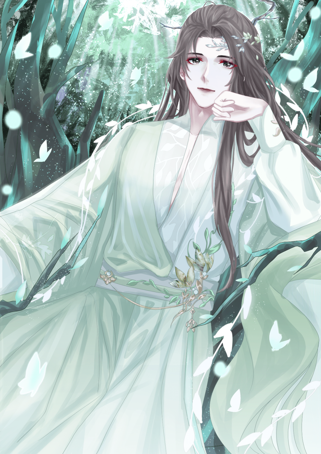 了创作带来了校服的男装和女装小天天觉得他们像是林间的精灵能赋予