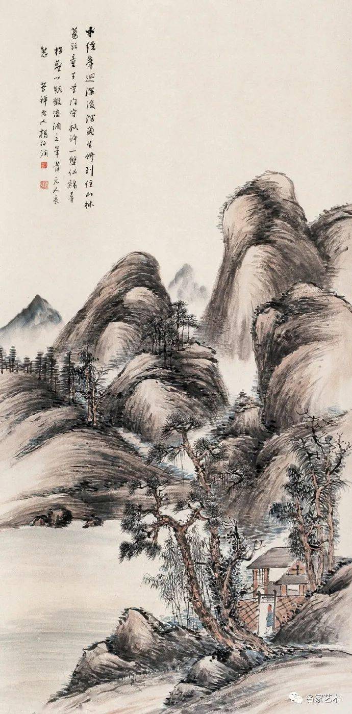 名品视界晚清画家杨伯润的山水画欣赏二