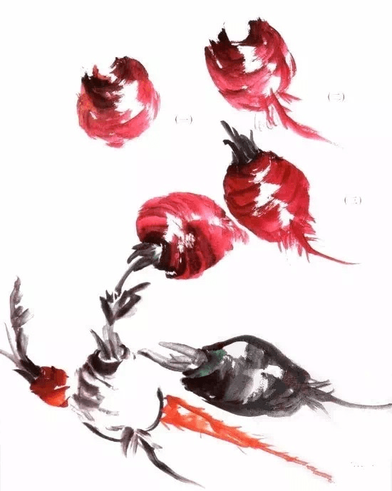 国画教程蔬果的写意画法