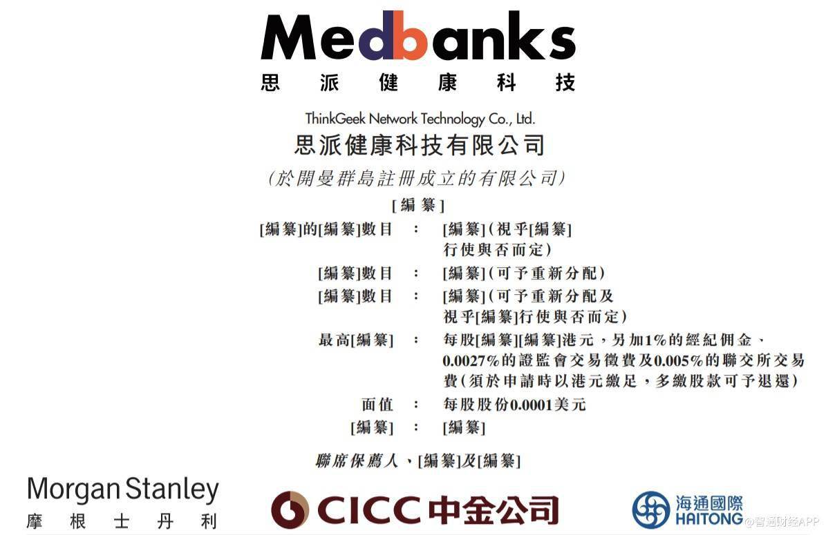 新股消息 | 内地医疗健康管理平台思派健康科技递表港交所主板,2020年