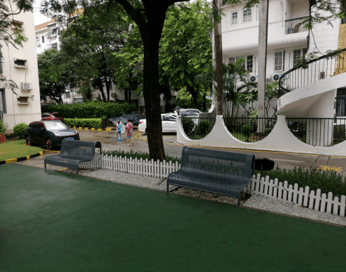 整改后09对南海小筑等的旧外墙重新粉刷,翻新,焕然一新.