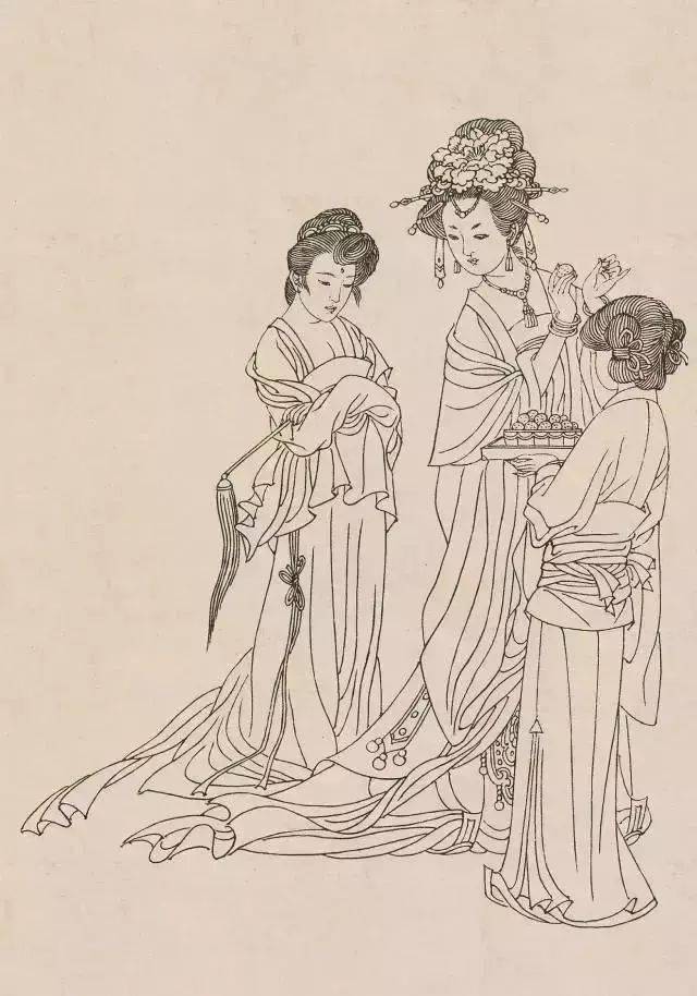 古代白描人物集锦120张_中国画