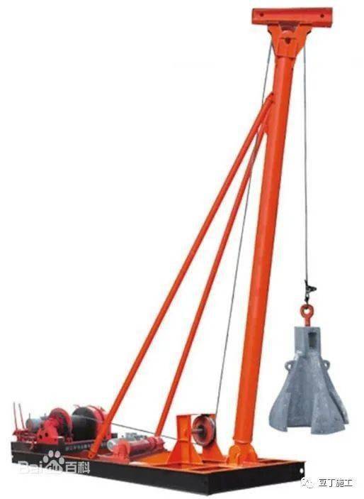 冲孔桩:冲孔是用冲击钻机把带钻刃的重钻头(又称冲锤)提高,靠自由下落