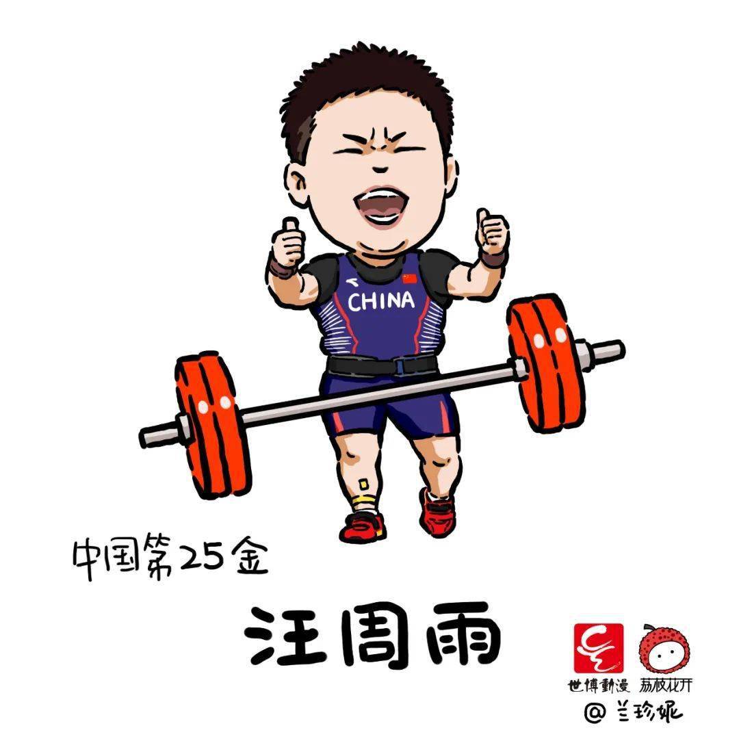 2021中国奥运冠军卡通图片