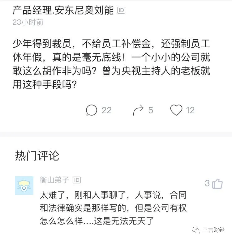 双减政策调整中 张泉灵的语文课 公司少年得到被指暴利裁员不给补偿 张泉灵 已读不回 员工