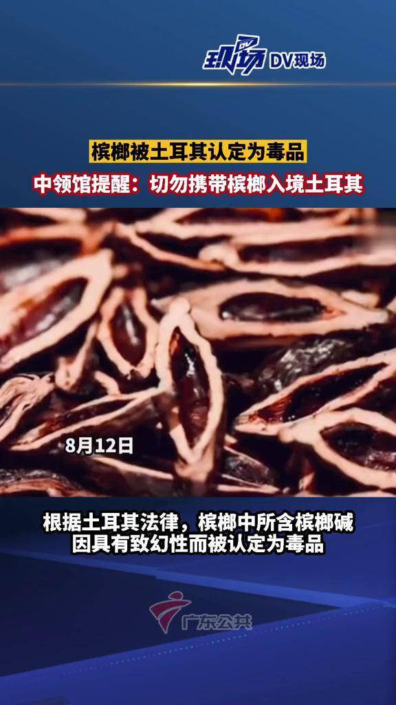 槟榔被土耳其认定为毒品中领馆提醒切勿携带槟榔入境土耳其