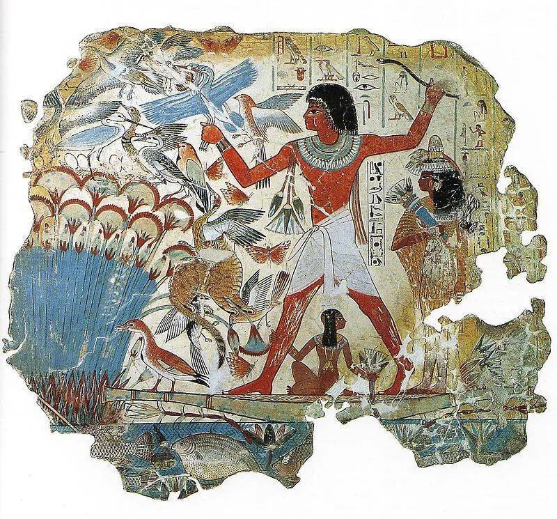 内巴蒙(nebamun)陵墓中的壁画,藏于大英博物馆   marcus cyron / wiki