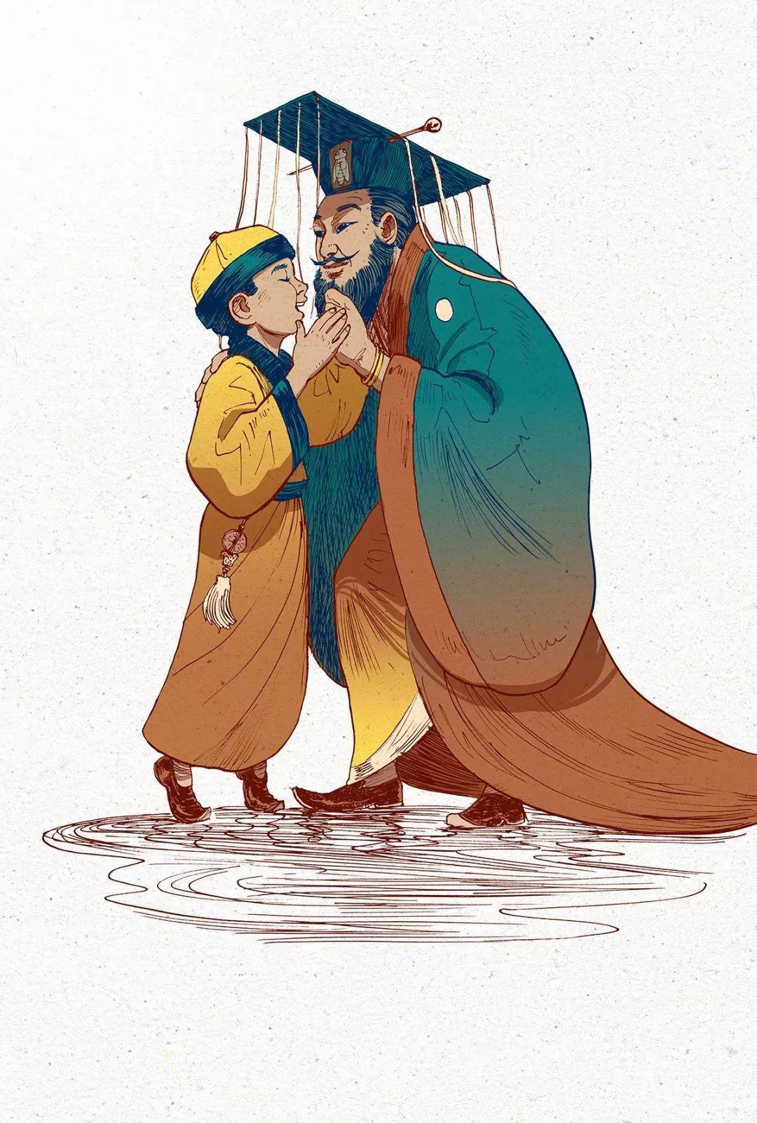 小学课本上的曹冲称象被改成插画竟然美呆了