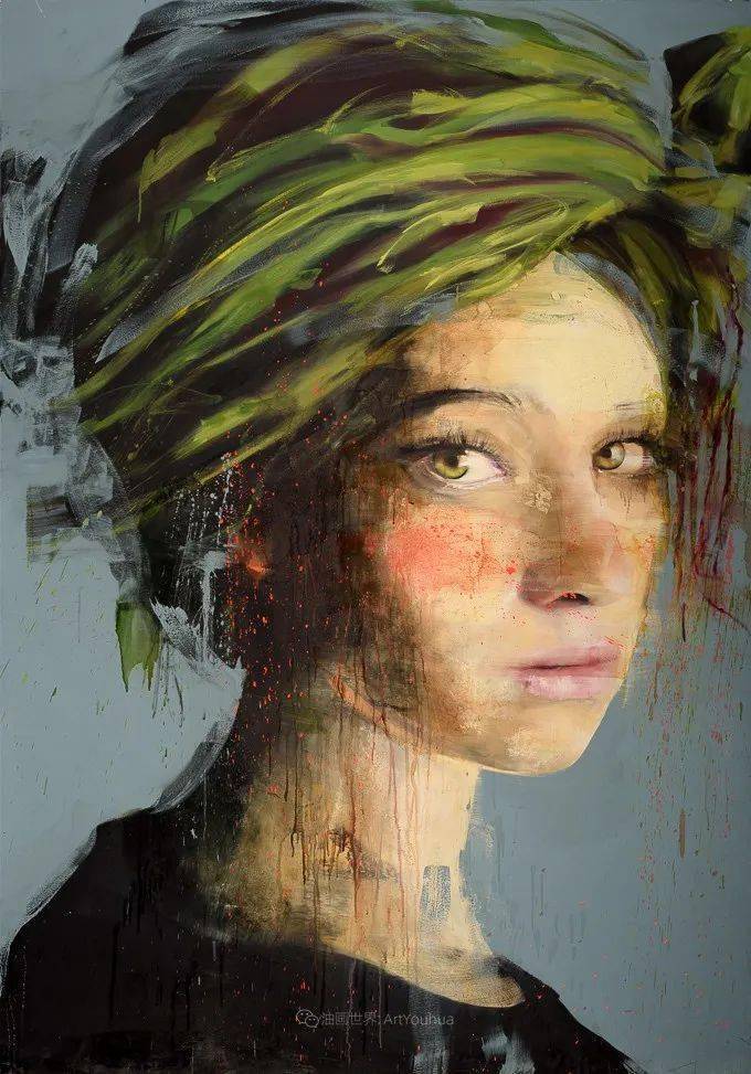 沉思的灵魂,一双直击内心深处的眼睛~意大利女画家罗伯塔·科尼油画