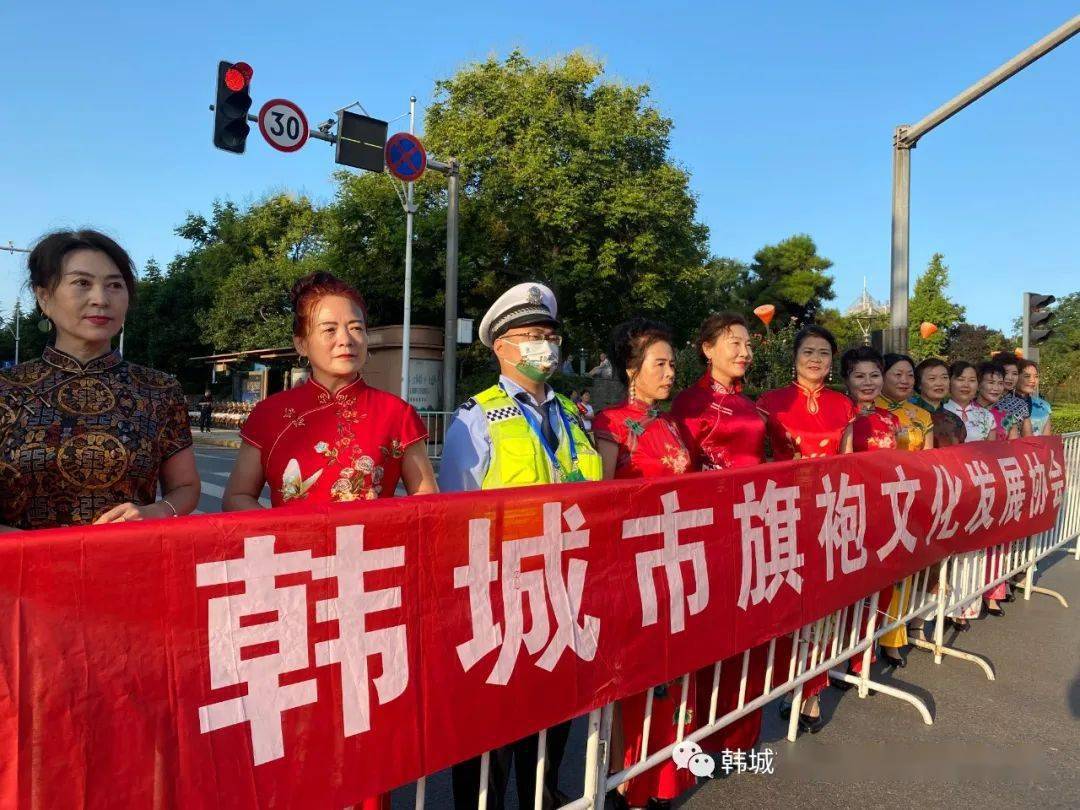 韩城蓝色风景线—护航十四运火炬传递任务!