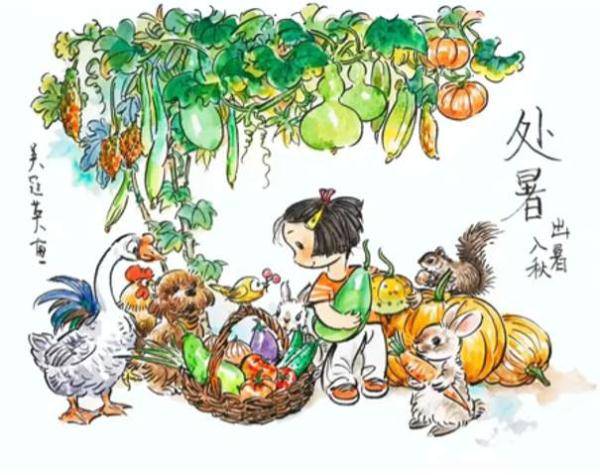 出圈|吴冠英：童心画处暑，“福娃之父”助二十四节气出圈！