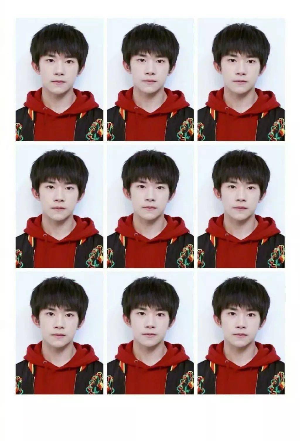 盘点一组易烊千玺的帅气证件照,请注意查收