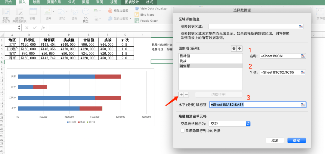 对比学习5分钟教你用excel和python绘制子弹图