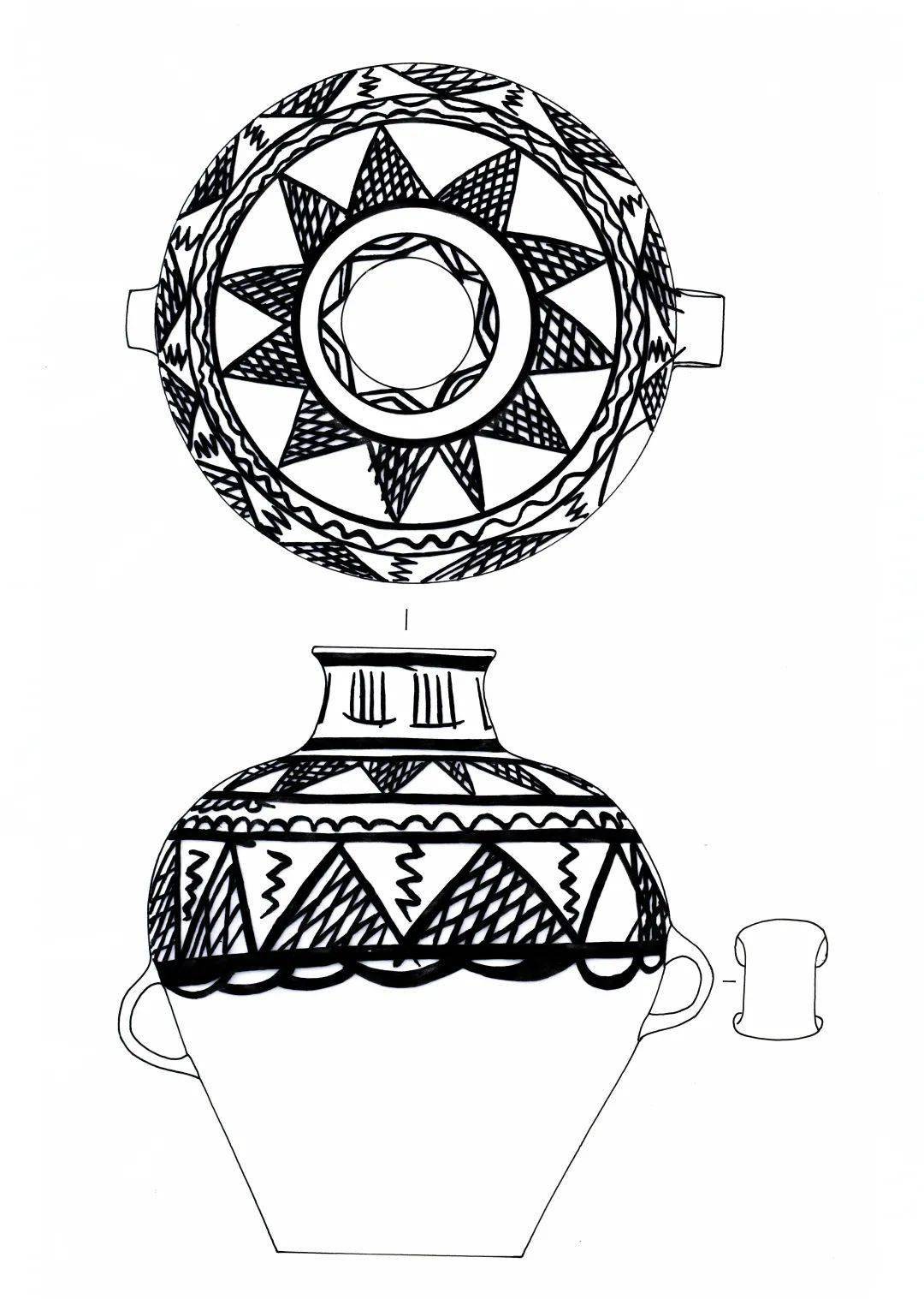 在一部分彩陶的腹部还发现了一些神秘的符号,有的像简单的文字,有的则