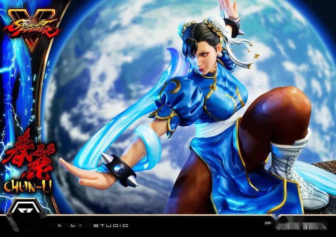 雕像华丽女警登场prime1studio新品14街霸5春丽bonus版全身像官图