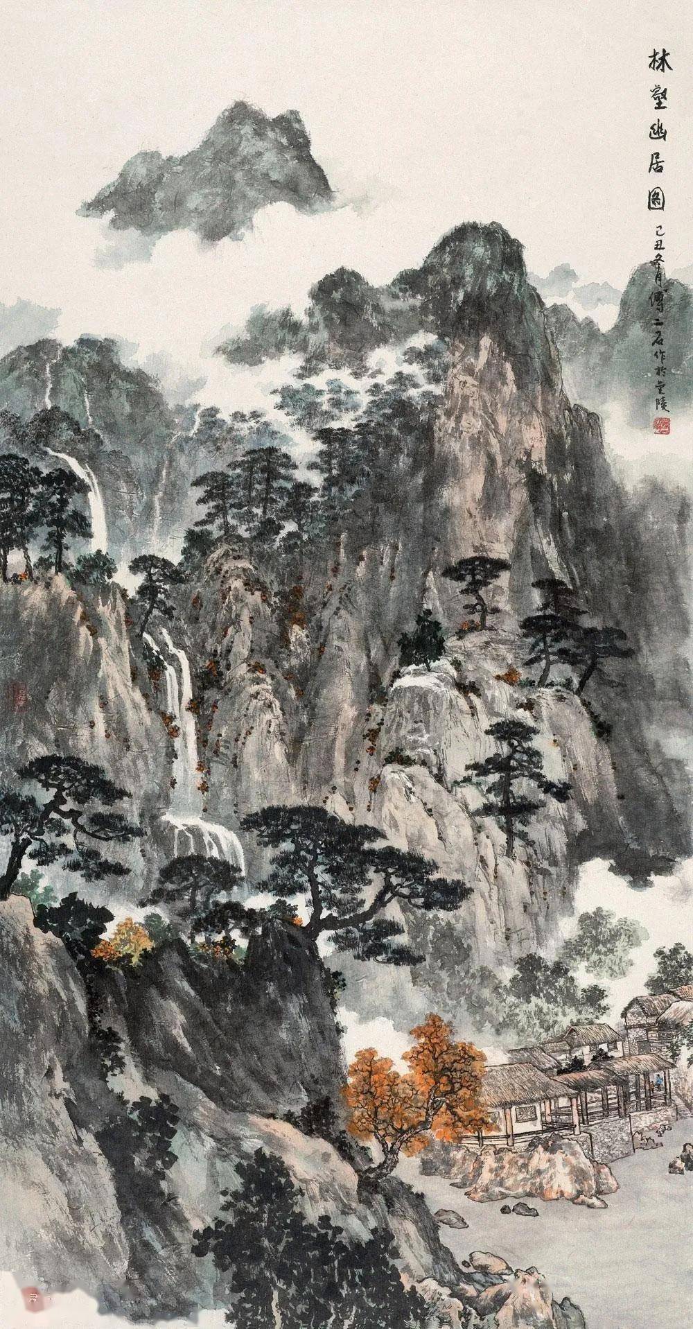 傅二石的山水画十分洒脱大气