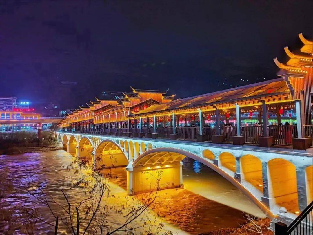 武都夜色之美武都·栈道湾贝壳桥武都·锦鲤桥武都·江南公园武都