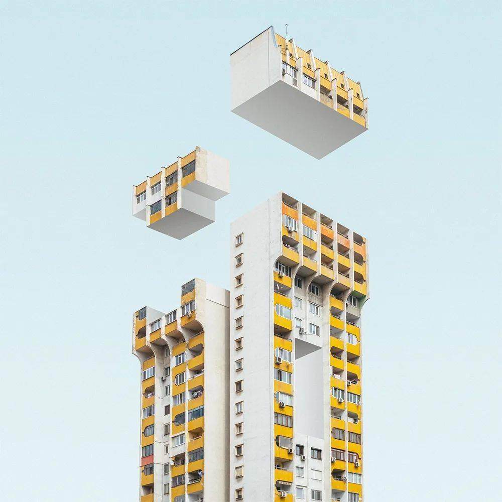 房子化身俄罗斯方块保加利亚艺术家mariyanatanasovr的奇幻城市建筑