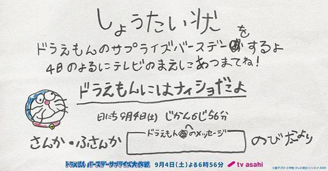 「哆啦A梦」官方发布生日贺图插图