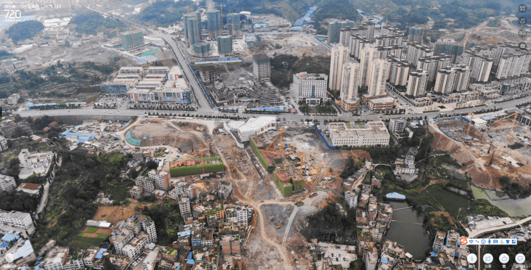习水变化太大了新旧两张航拍图对比直观感受近两年的变化