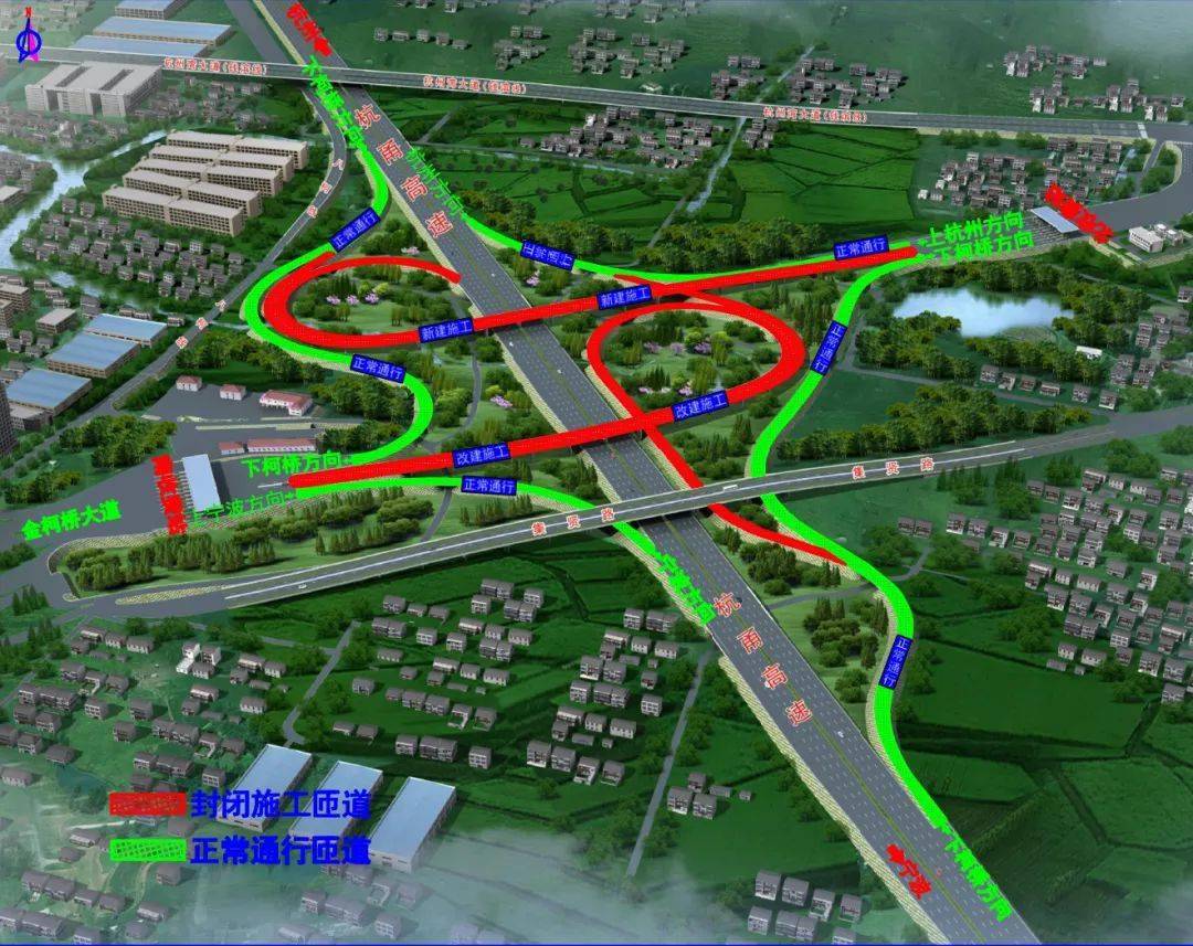 建设集团投资建设的杭州湾环线高速公路(杭甬高速)柯桥互通改扩建工程