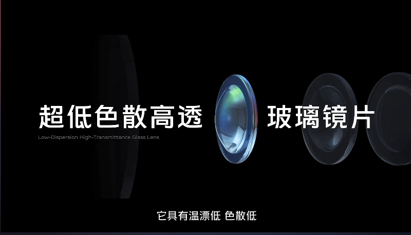 x70系列在光学系统上实现全链路升级,突破性超低色散高透玻璃镜片,全