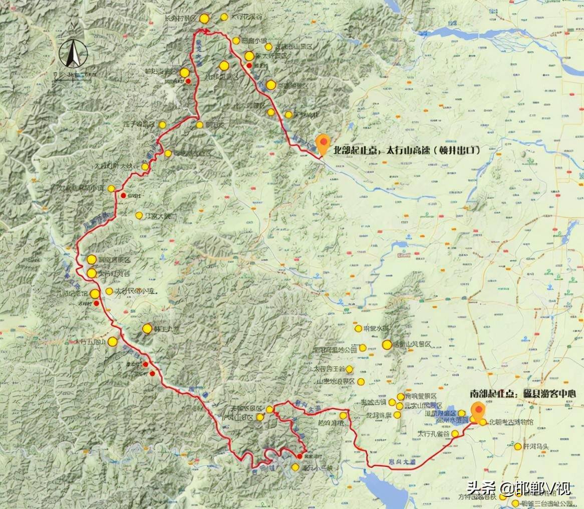 平顺太行天路路线图图片