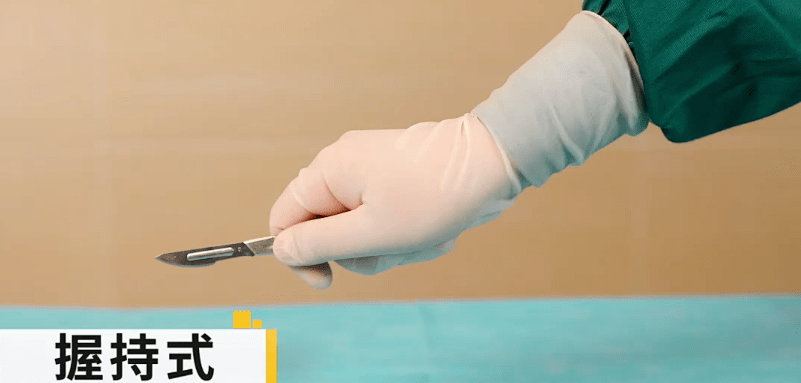 图片来源:医视屏app手术刀课程4,反挑式是执笔式的一种转换形式,刀刃