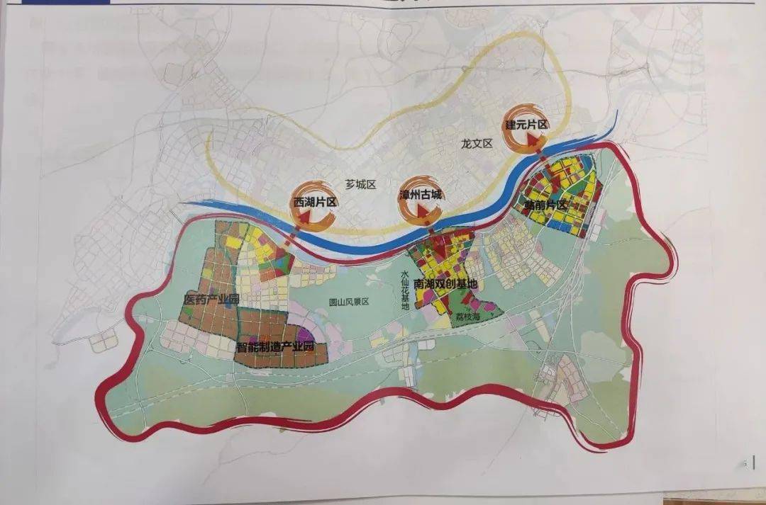漳州高新区分3大片区规划对应主城区3大板块