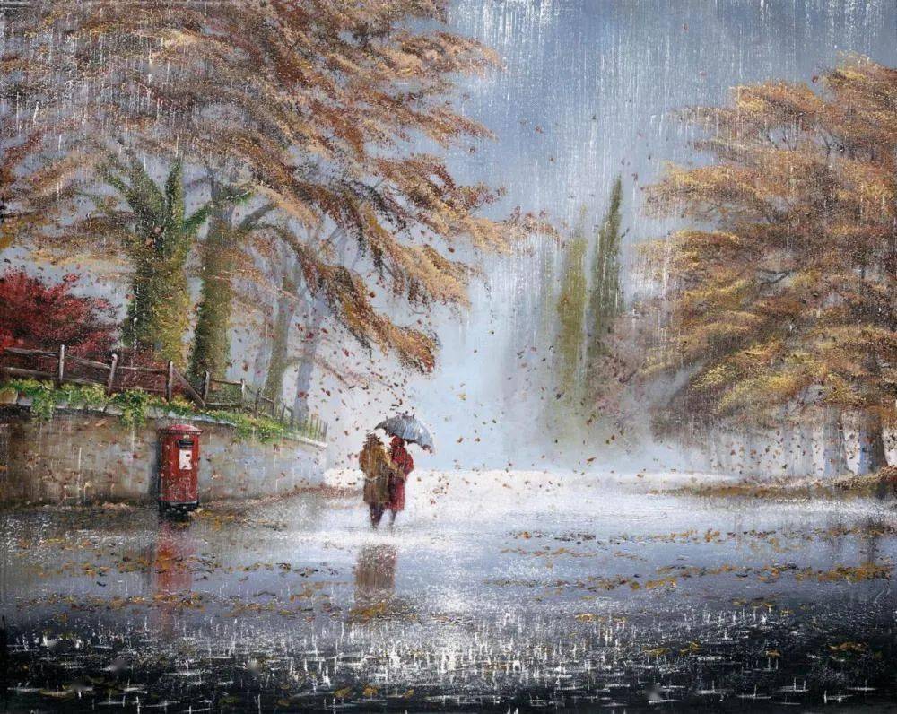 【美术】杰夫·罗兰笔下的雨景