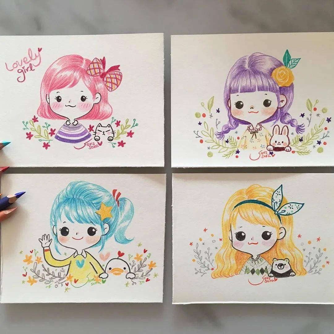 彩铅插画 | 超q的小清新,一定不能错过!