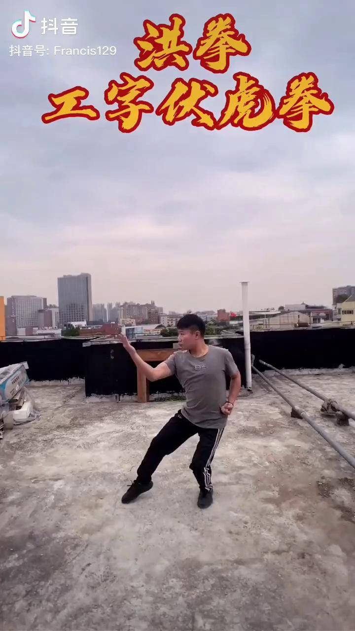 工字伏虎拳扎桥马勤练者可达下盘自稳桥手刚硬广东洪拳功夫武术