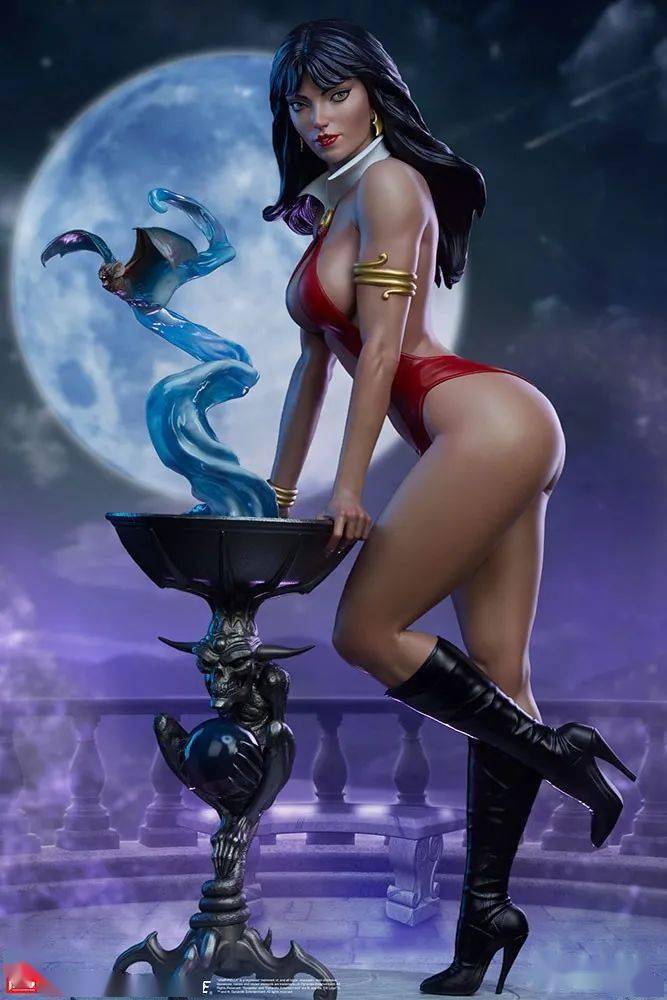 美系sideshowxpcs13吸血红颜vampirella梵蓓娜全身雕像官图