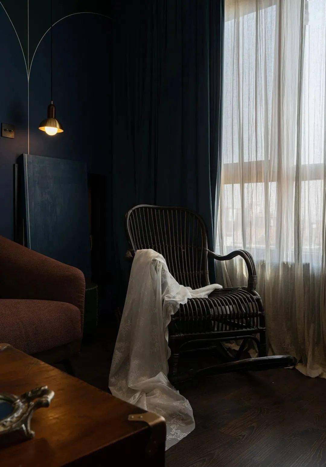 110平深色系复古混搭国风元素三室