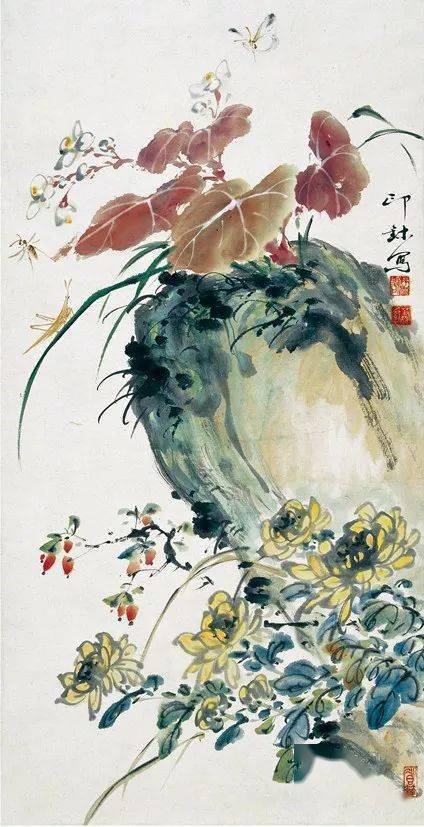 萧朗国画小写意花鸟作品欣赏