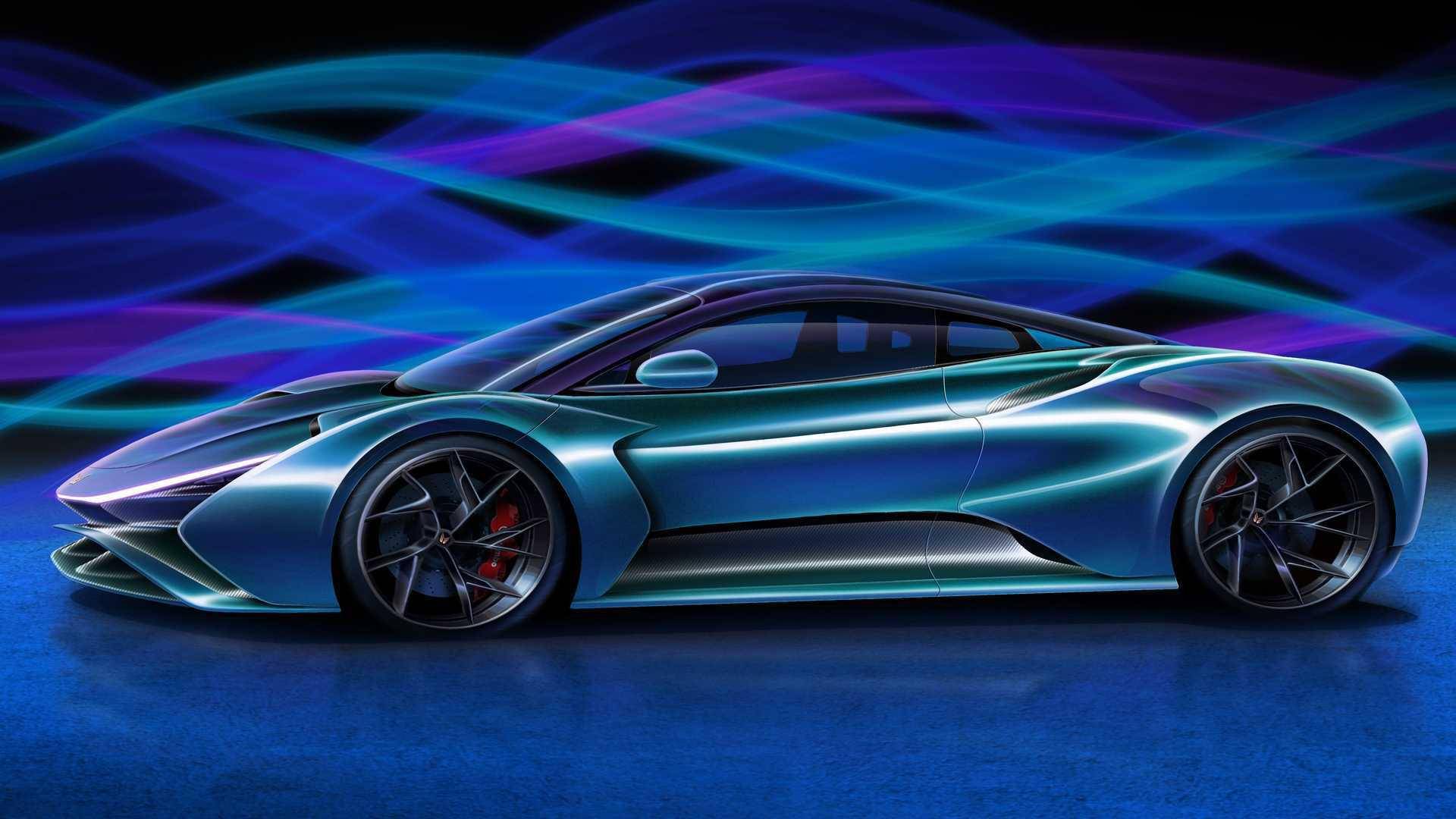 450万1400匹电动超跑 elektron truva三电机四驱动力超1400匹