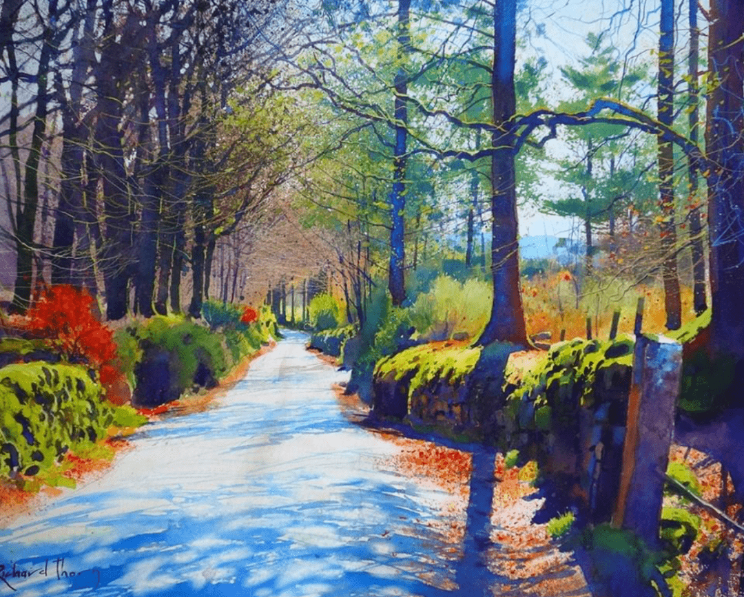 英国水彩画家带你领略山间小路的美景