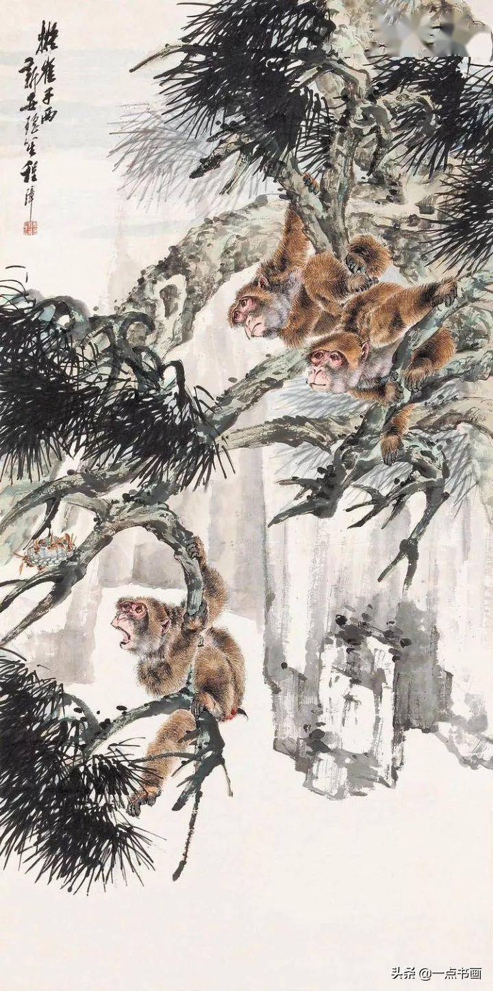 【掛け軸】「 猫戲図 程璋 號瑶笙 」中国 近代書画家 肉筆保證 唐物唐本 程璋：一个以中国画为本、以西洋画为用的绘画先行者_瑶笙