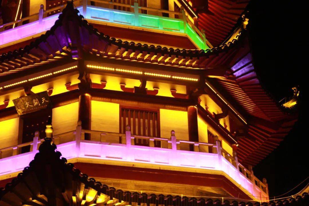 中秋赏月夜景如画奎星楼旧貌换新颜庐江人夜晚打卡又多了好去处