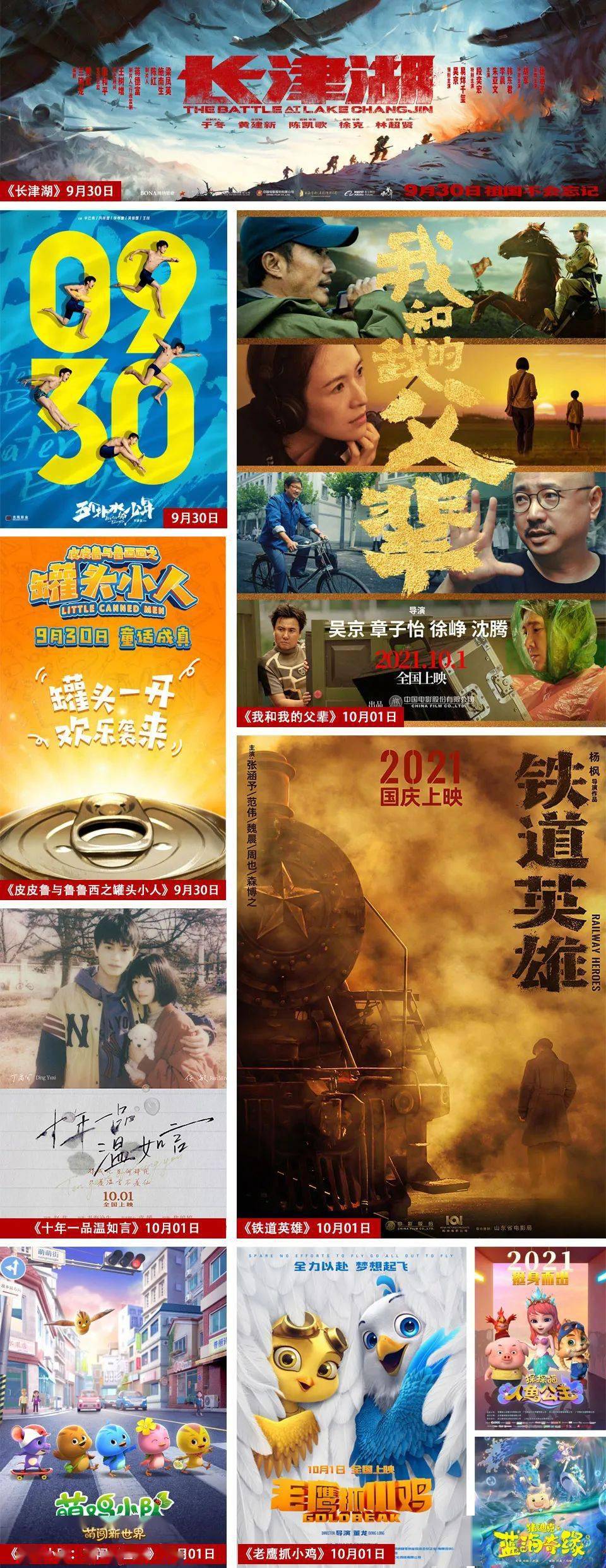 2021国庆档最强电影阵容,你最期待哪一部?