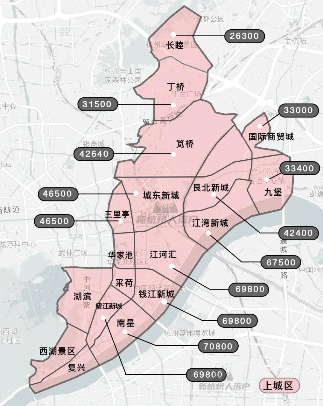 2021杭州各区新房限价地图出炉临平区最高限价板块在哪