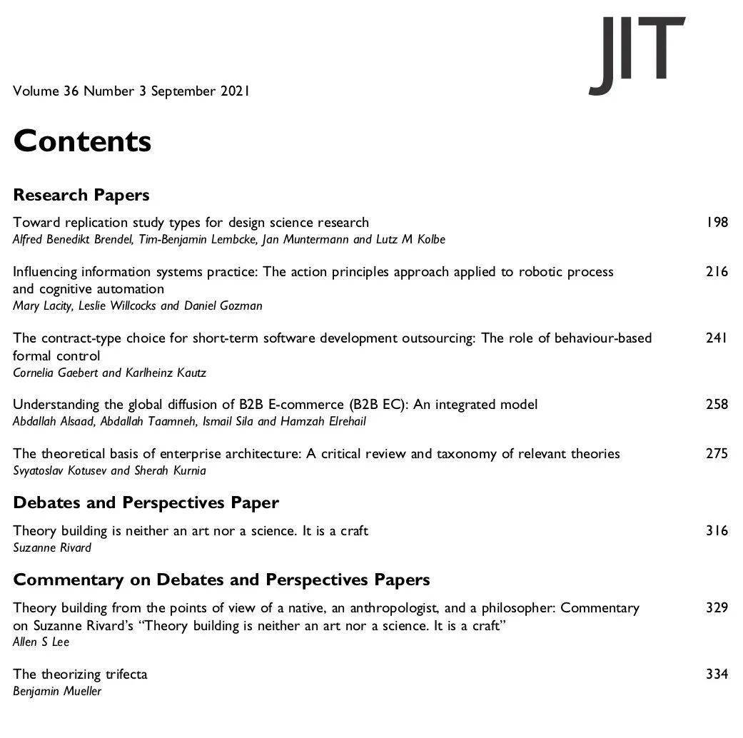 journal of information technology 2021年第3期