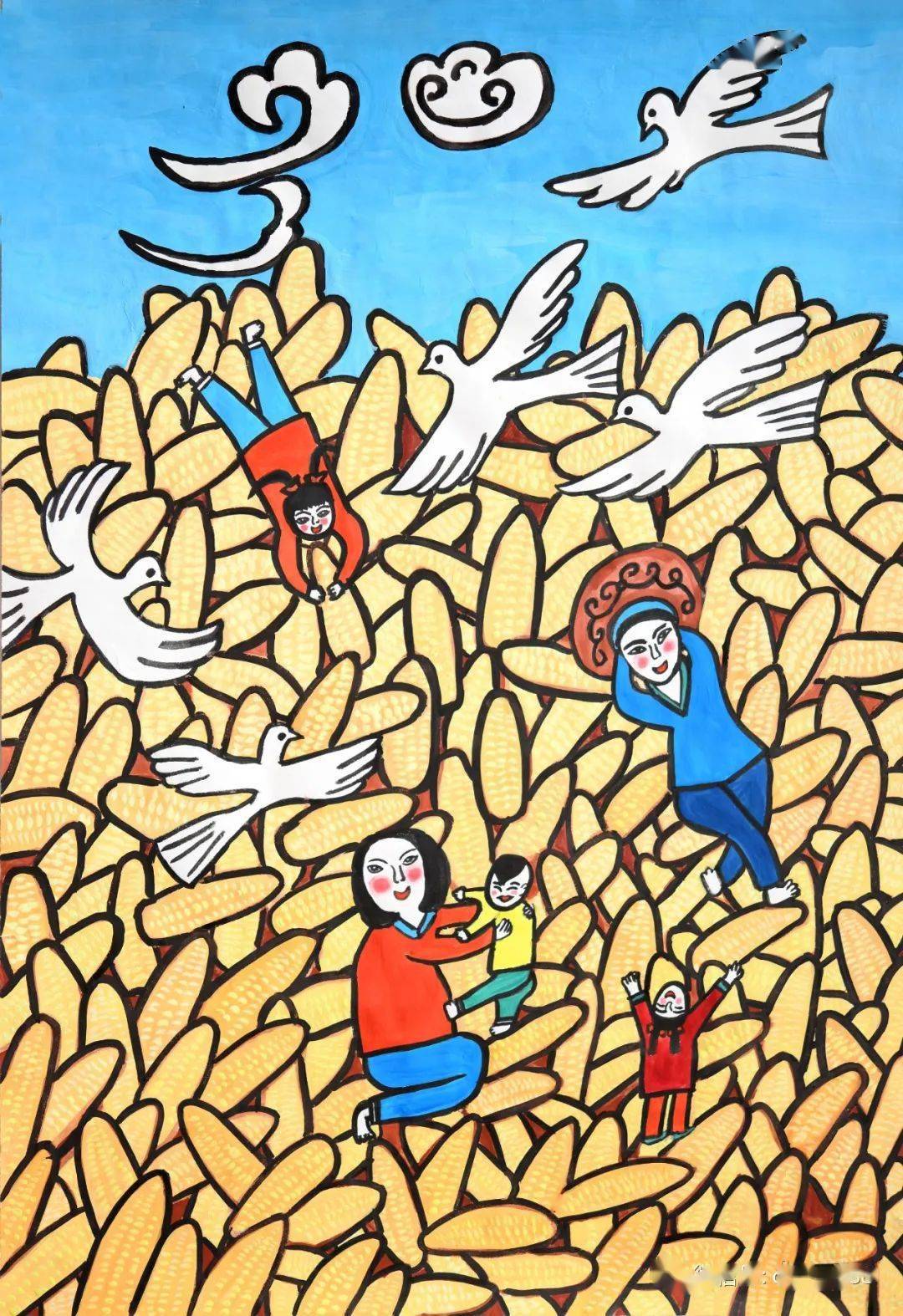 作品欣赏之四 ▎画说丰收——第三届潍坊中国农民画展